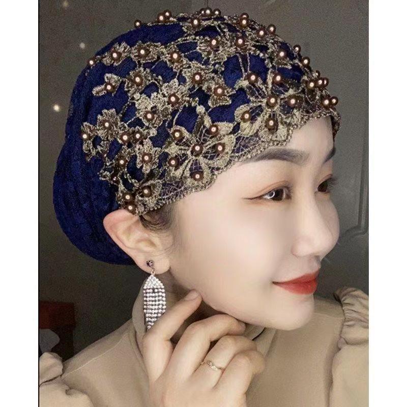 Beaded Cap Scarf Pullover Convenient Toque GlamzKart