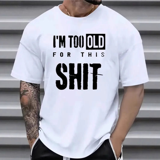 Men's All-match Short-sleeved T-shirt With Design Letters GlamzKart
