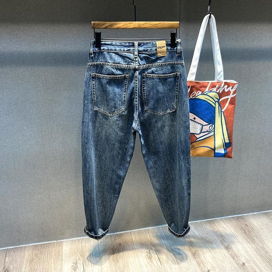 Retro Plus Size Wide Legs Men's Straight Loose Radish Tapered Jeans GlamzKart