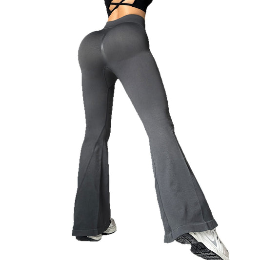 High Waist Flared Pants Women's Hip Lifting Casual Yoga Pants GlamzKart