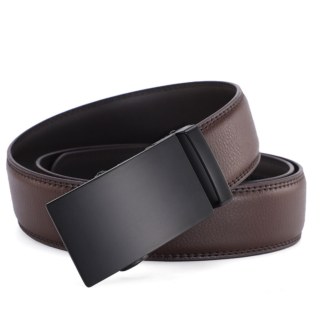 Men's All-match Automatic Buckle Cowhide Belt GlamzKart