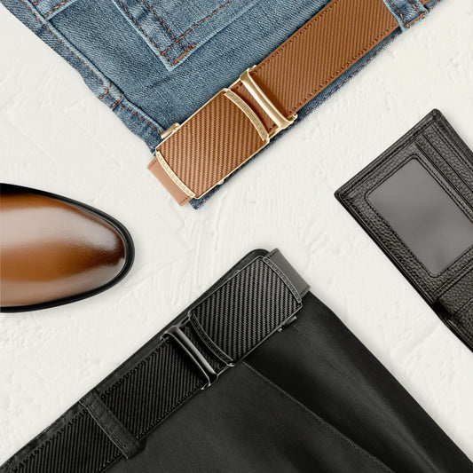 Men's Belt Hot-selling Film Alloy Automatic Buckle Leather GlamzKart