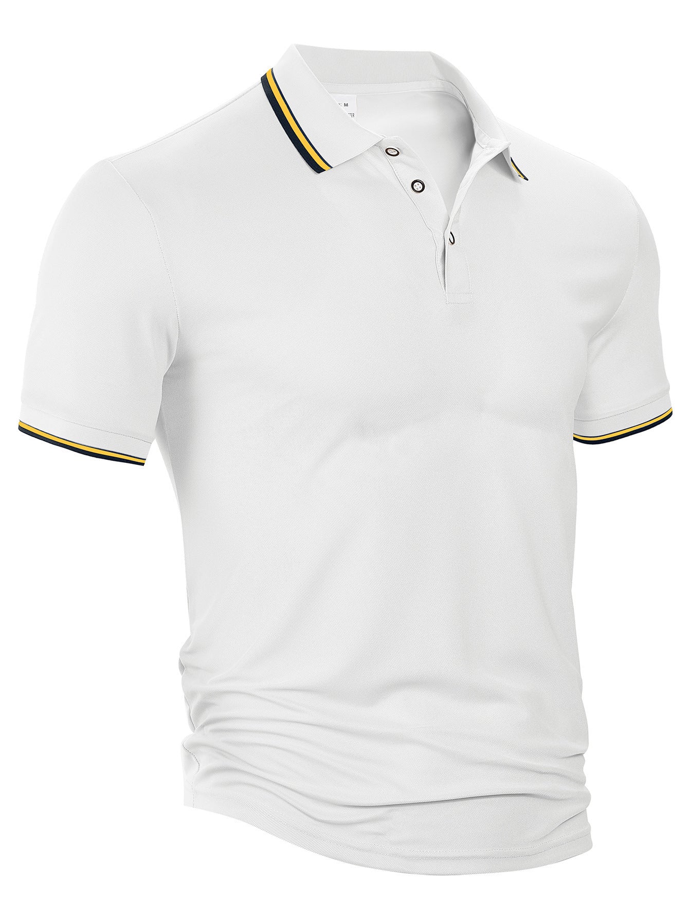 Summer Loose Lapels Short Sleeve Men White GlamzKart