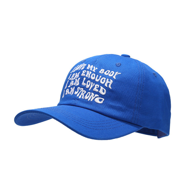 Fashion Baseball Cap For Women In Four Seasons Outdoor Casual Peaked Cap Face-looking Small Embroidered Letters Big Head Circumference Hat Men GlamzKart