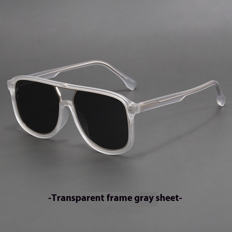 Men's And Women's Fashion All-matching UV Protection Glasses Transparent Gray Sheet GlamzKart