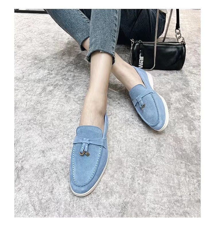 Rubber Platform Peas Oversized Shoes Haze Blue GlamzKart