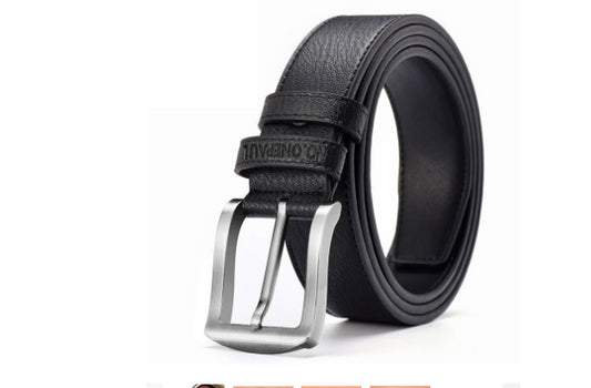 Belt Men's Pin Buckle Automatic Tide Black GlamzKart