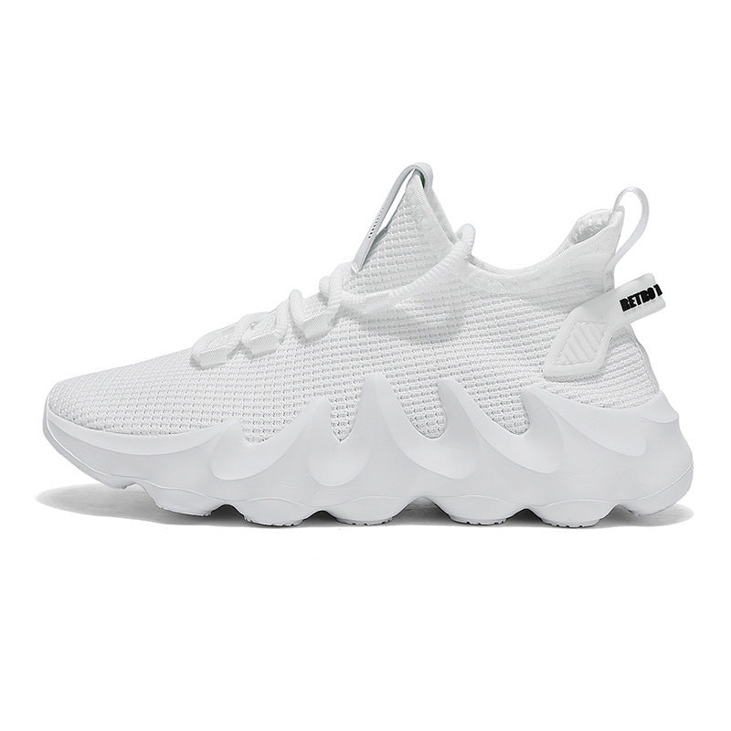 Men's Casual All-matching And Lightweight Breathable Sock-like Shoes White 42 GlamzKart