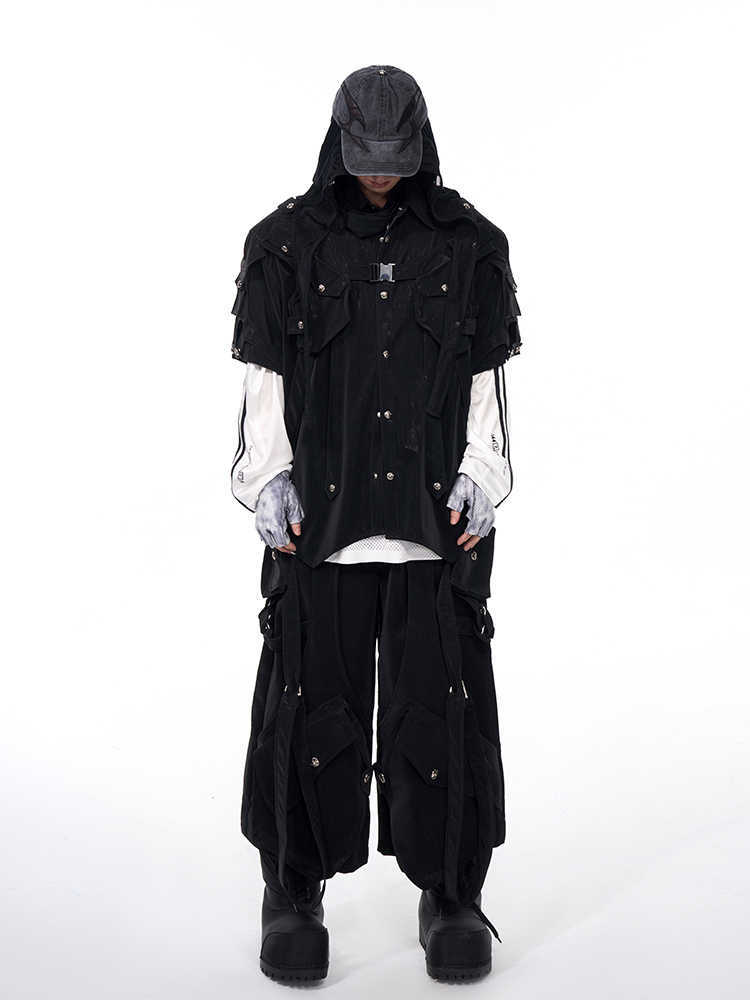 Short Sleeve Men's Dark Pioneer Bandage Jacket GlamzKart