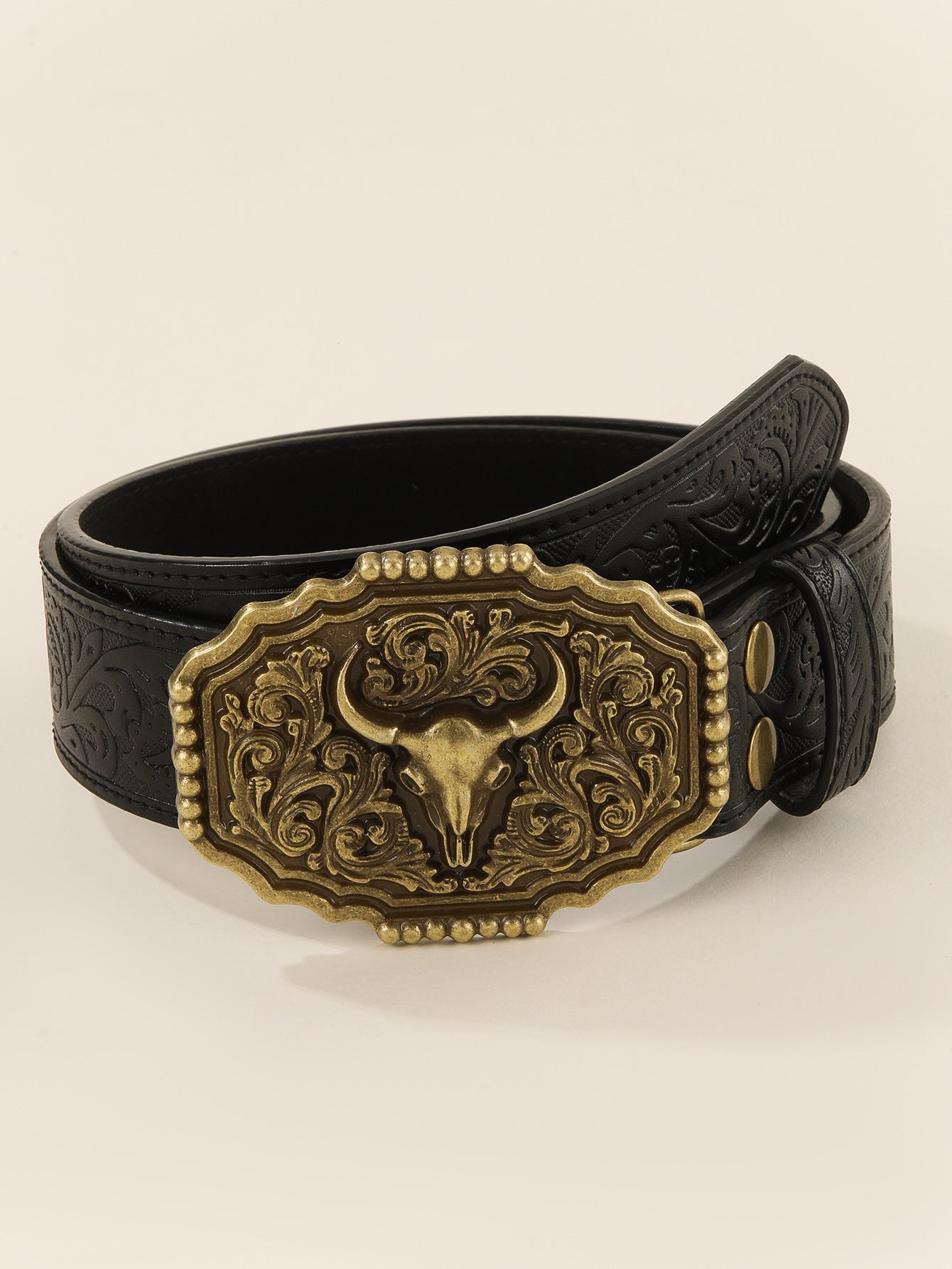 Fashion Personality Western Denim Style Belt Black GlamzKart