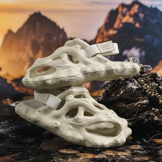 Hole Shoes Men's Sandals Outer Wear Hollow Slippers GlamzKart