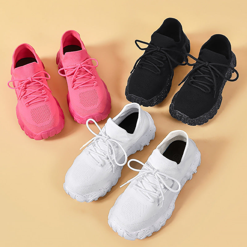 Lace-up Fly-knit Socks Shoes Fashion Trendy Sneakers GlamzKart