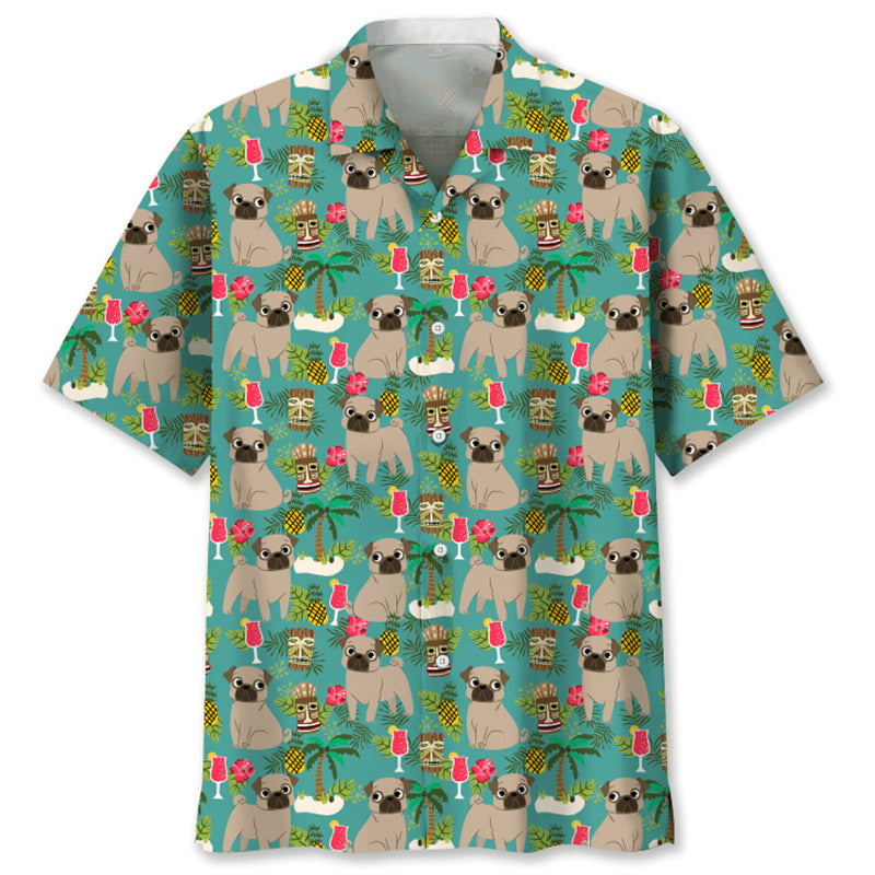 Trendy Cool Fashion Vintage Printed Shirt Men's Summer CSC04E2024243JW GlamzKart