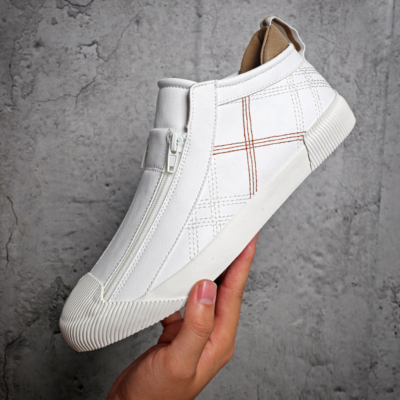 Leather Shoes Breathable Casual Fashion Low-top Sneakers GlamzKart
