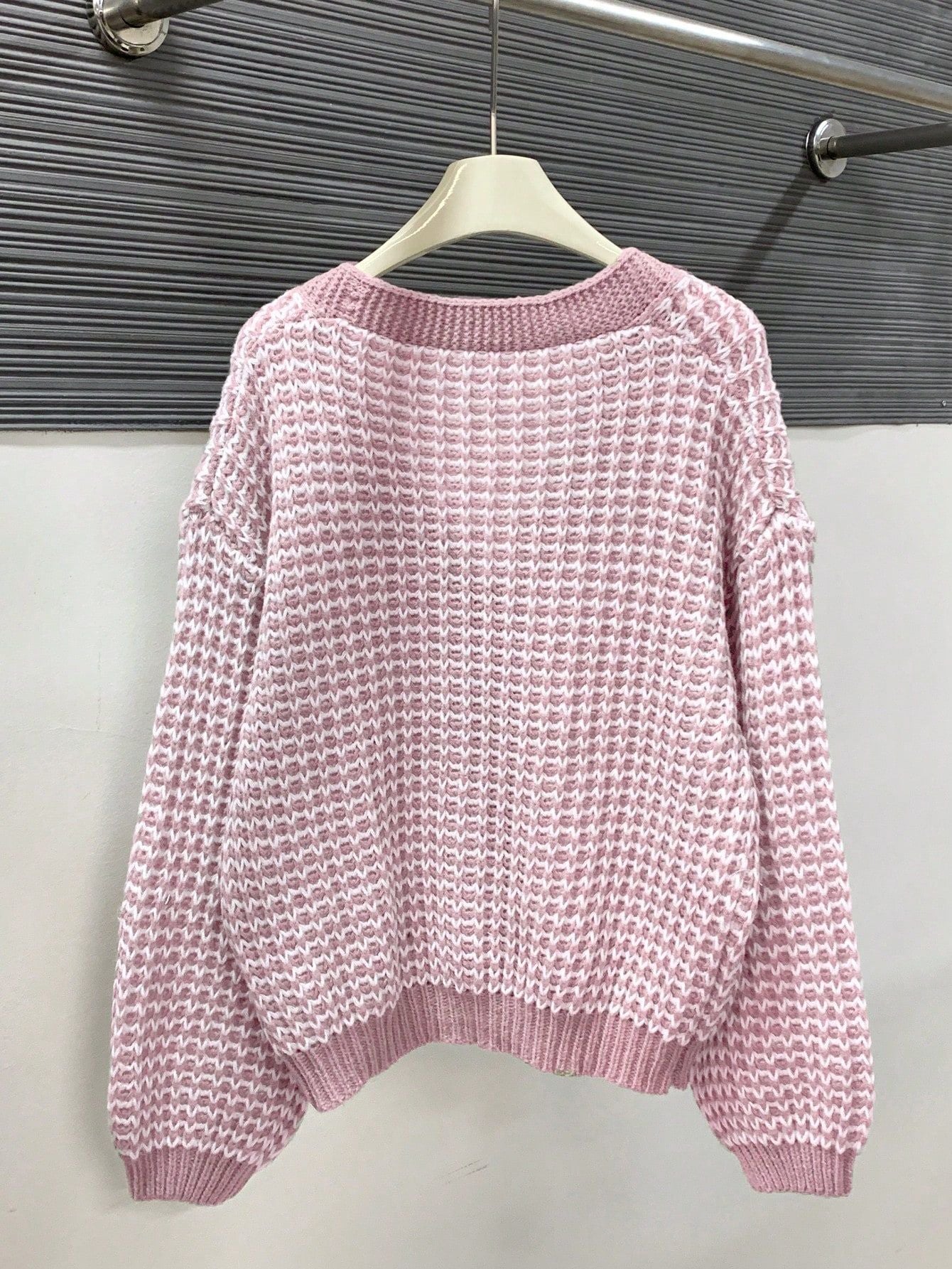 Snow Pattern Single-breasted Loose Sweet Cardigan GlamzKart