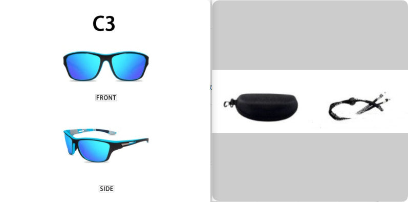 Sunglasses For Men Polarized Outdoor C3 Ice Blue set GlamzKart