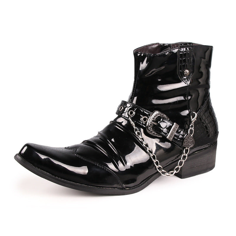European And American Western Style Martin Boots Pointed Toe GlamzKart
