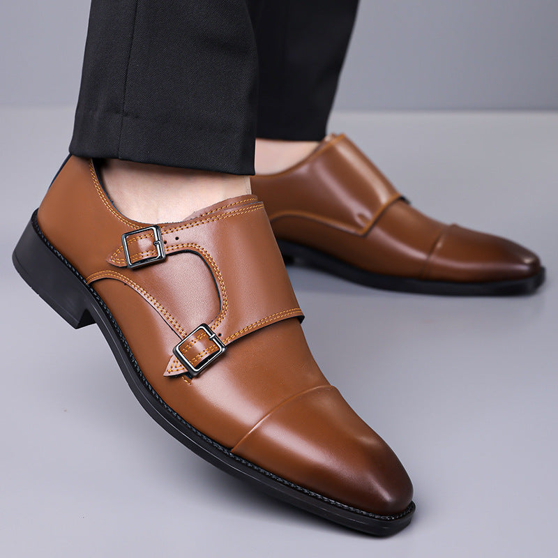 Leather Shoes Men's Business Shoes Oxford GlamzKart