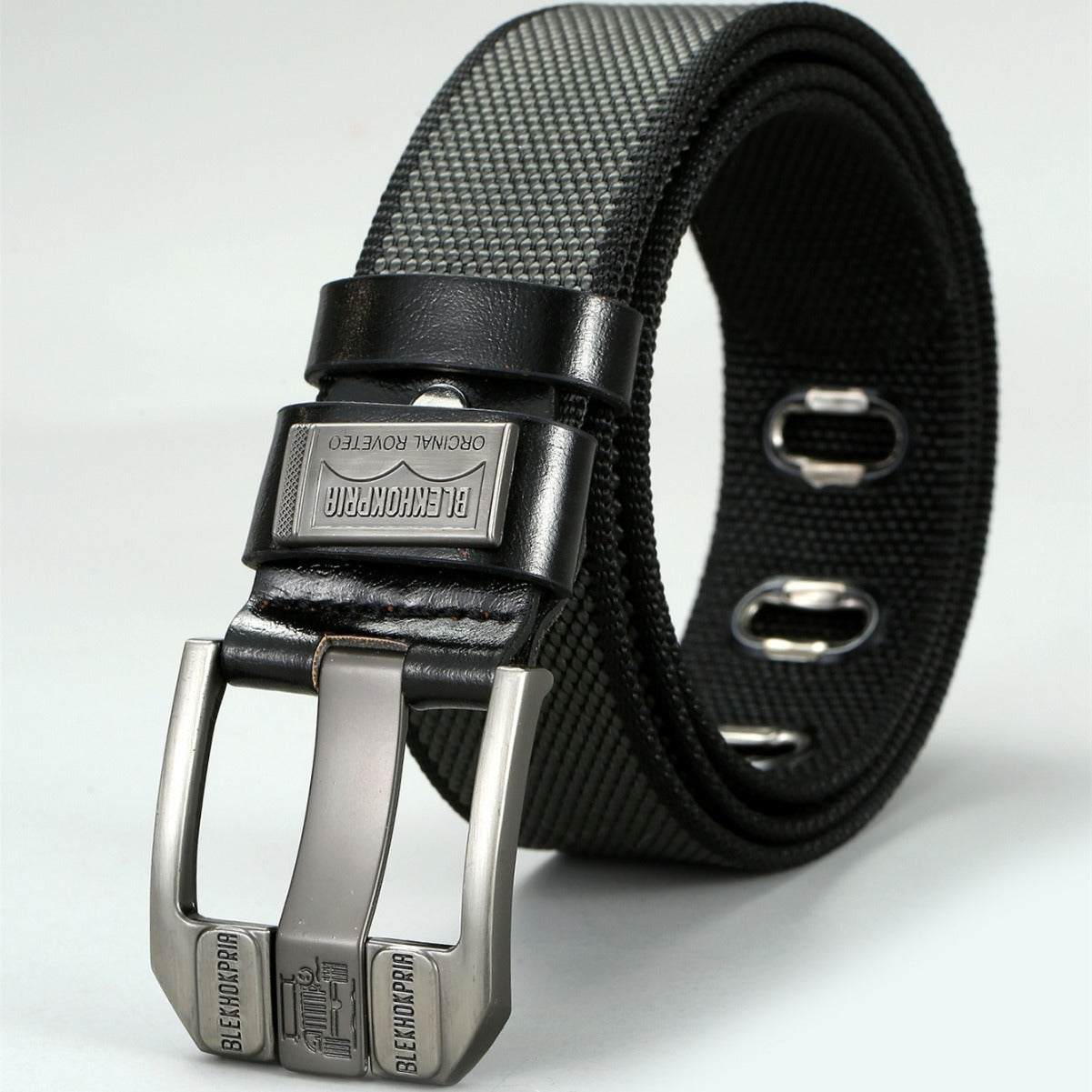 Pin Buckle Canvas Belt Cargo Pants Casual Retro Decorative Belt Fashion Men GlamzKart