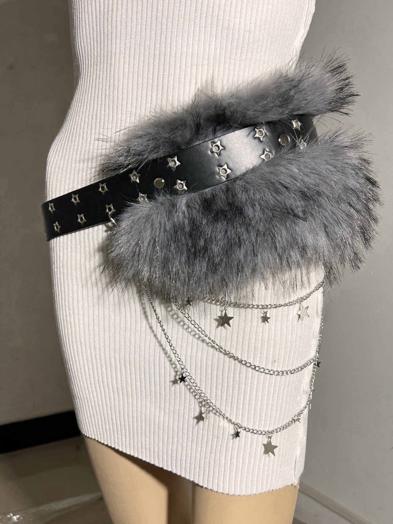 Fur Belt Retro Easy Matching Plush Waist Chain Waist Seal Waist Decorations Style 22 GlamzKart