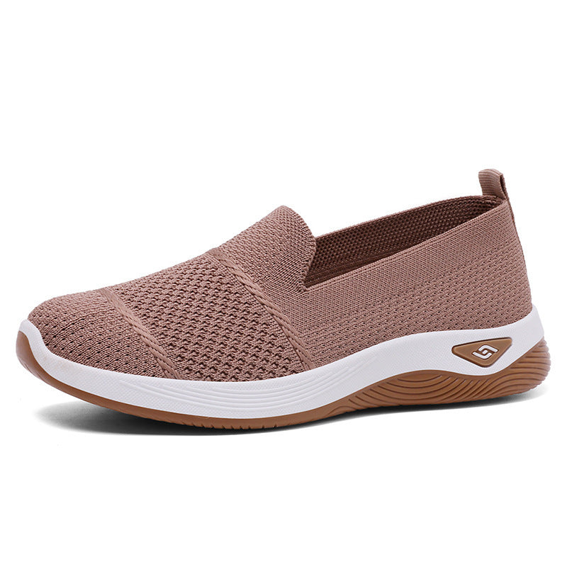 Shoes Soft Bottom Comfortable Old Beijing Cloth Shoes Shallow Mouth Khaki GlamzKart