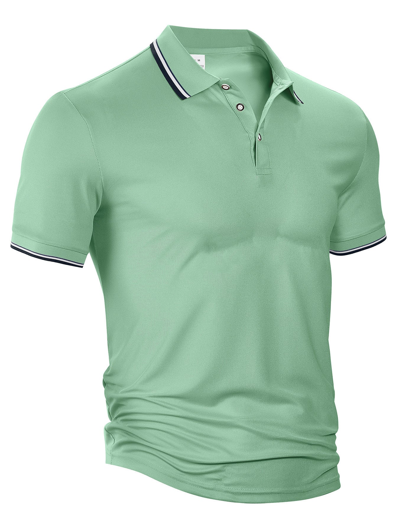 Summer Loose Lapels Short Sleeve Men Cyan GlamzKart