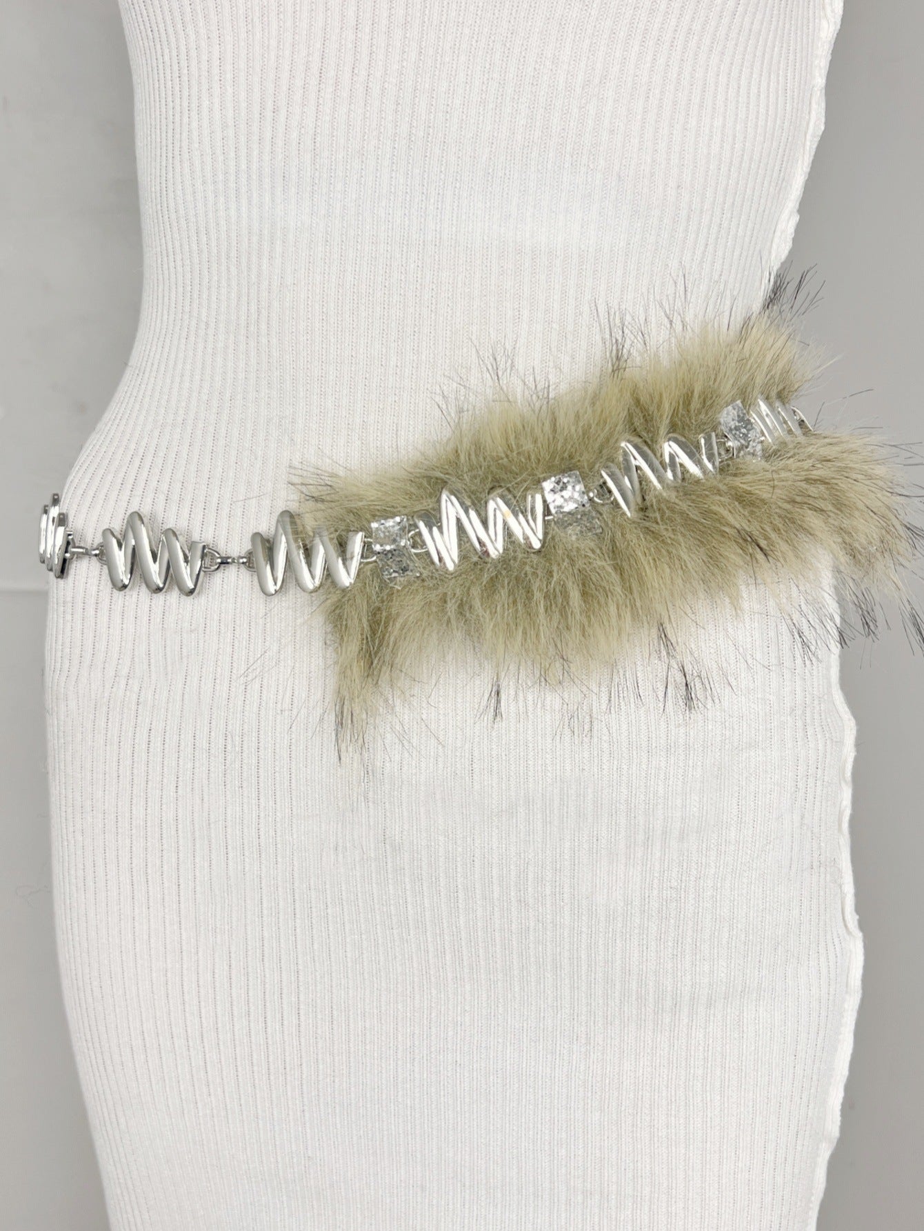 Fur Belt Retro Easy Matching Plush Waist Chain Waist Seal Waist Decorations Style 28 GlamzKart