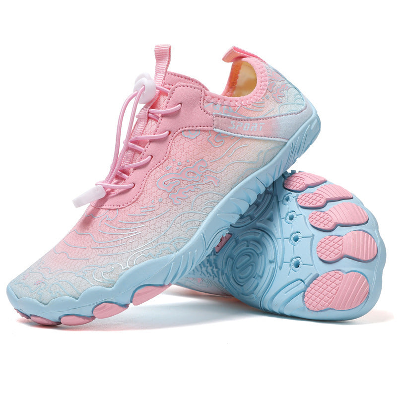 Outdoor Sports Hiking Shoes Beach C801 Pink Month Sole with nails GlamzKart