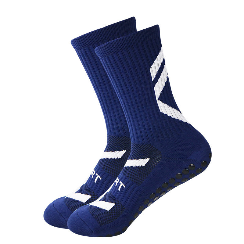 Non-slip Thickened Middle Football Shock-absorbing Wear-resistant Sports Socks Navy Blue 38 To 45 GlamzKart