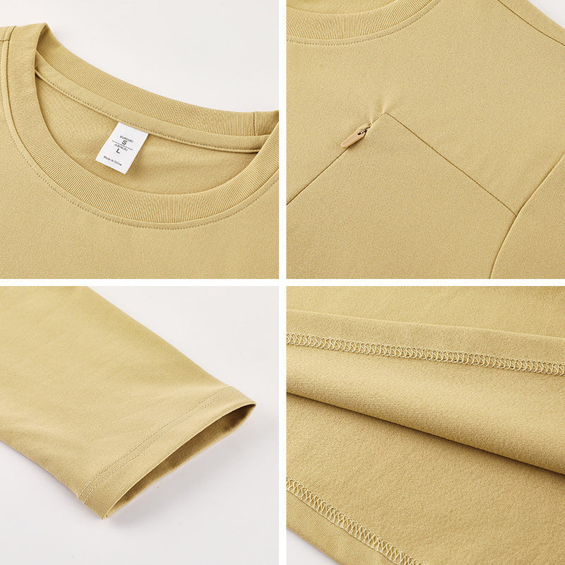 Quick-drying Long-sleeved T-shirt Round Neck Outdoor Top GlamzKart