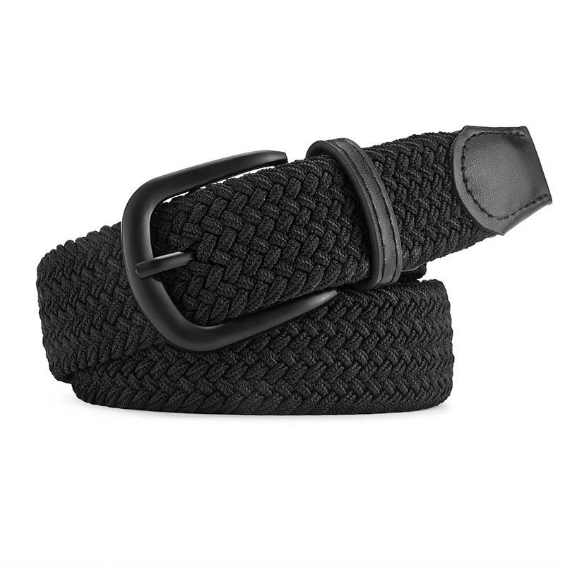 New Men's And Women's Woven Belt Elastic Stretch Punch-free GlamzKart