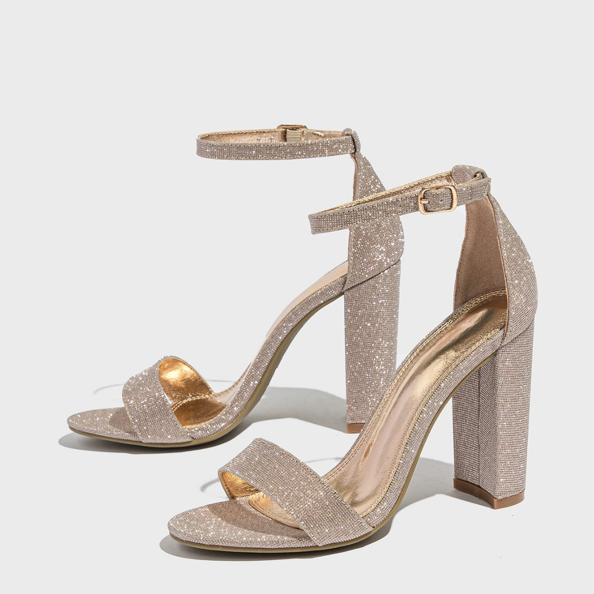 Chunky Heel Sandals Fashion European And American Style High Heel Sandals Women's Classy Shoes GlamzKart