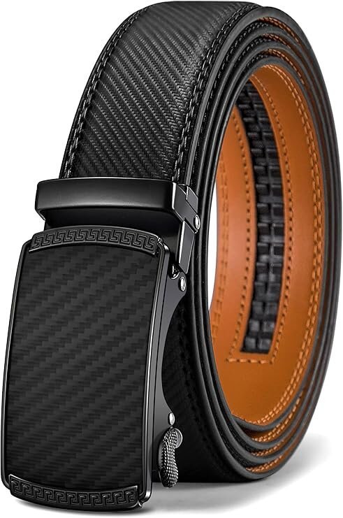 Men's Leather Belt Versatile Cowhide Automatic Buckle GlamzKart