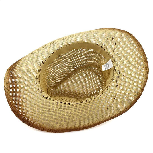 Western Spray Paint Straw Cowboy Hat Beach Hat GlamzKart