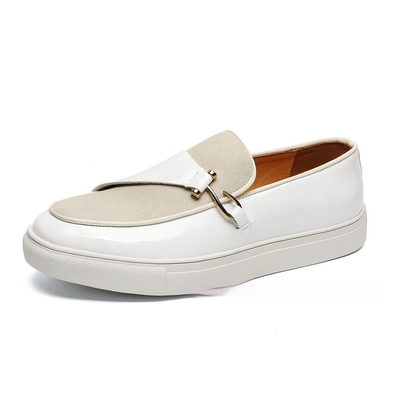 Fashion British Simple Formal Casual Men's Shoes White GlamzKart