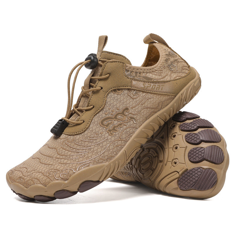 Outdoor Sports Hiking Shoes Beach C801 khaki color Sole with nails GlamzKart