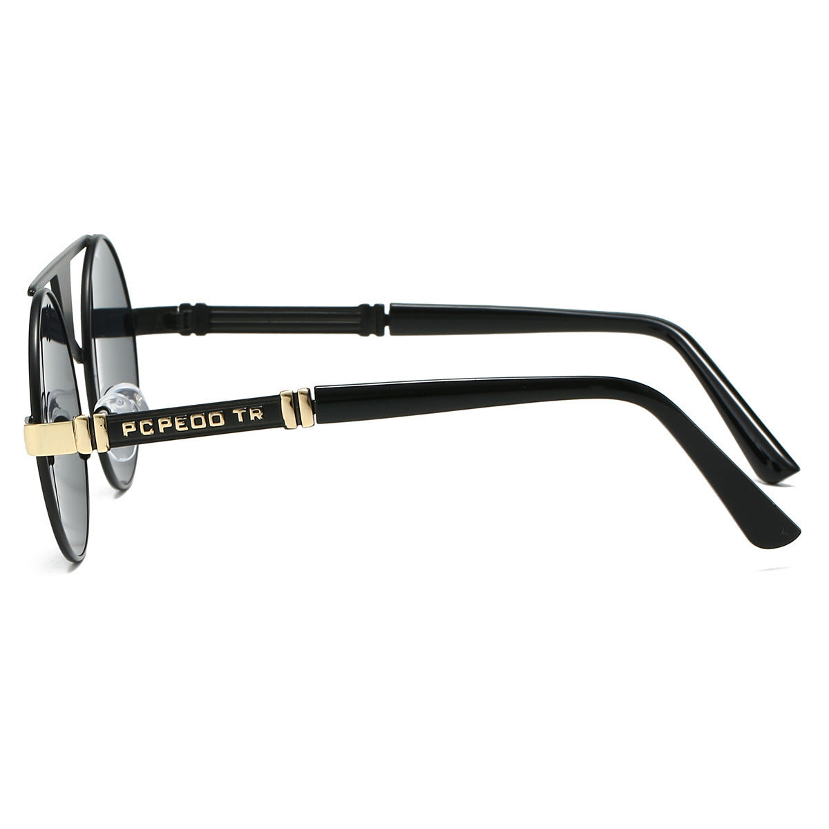Men's Double Beam Round Frame Classic HD Fashion Sunglasses GlamzKart