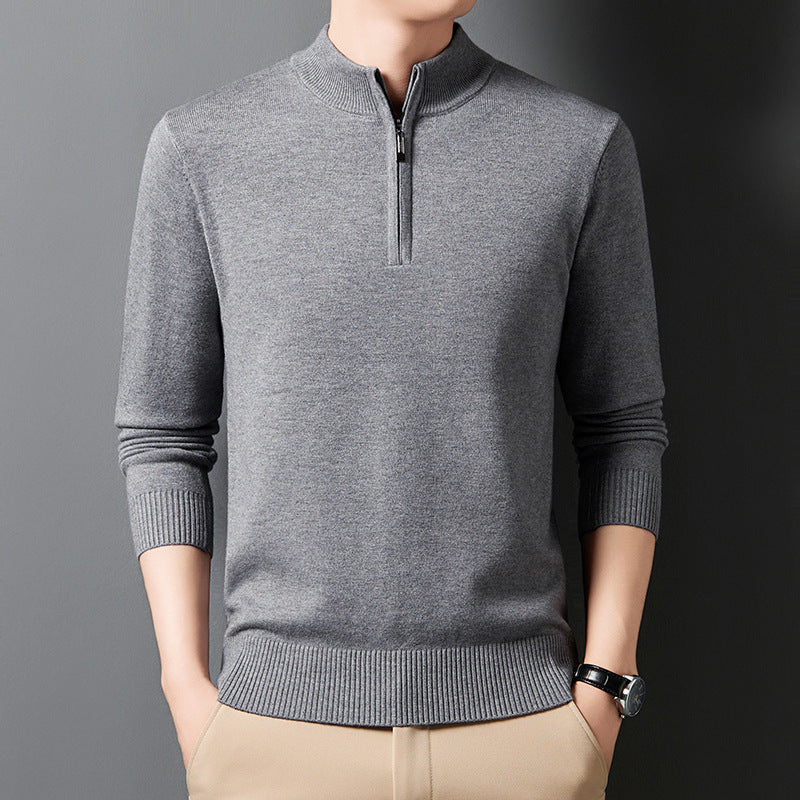 Fashion Men's Knitting Sweater Business Base Wool GlamzKart