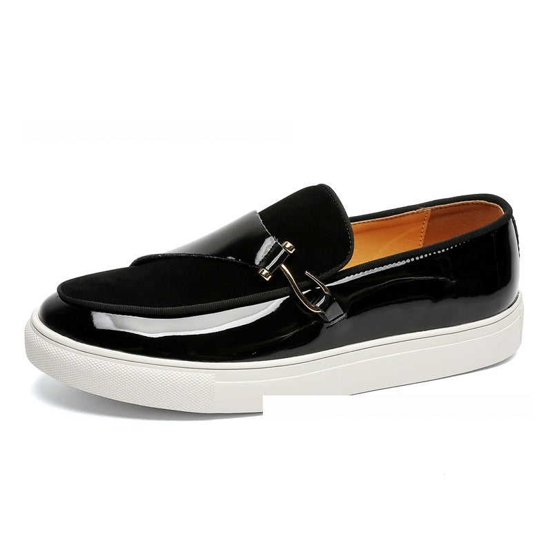 Fashion British Simple Formal Casual Men's Shoes Black GlamzKart