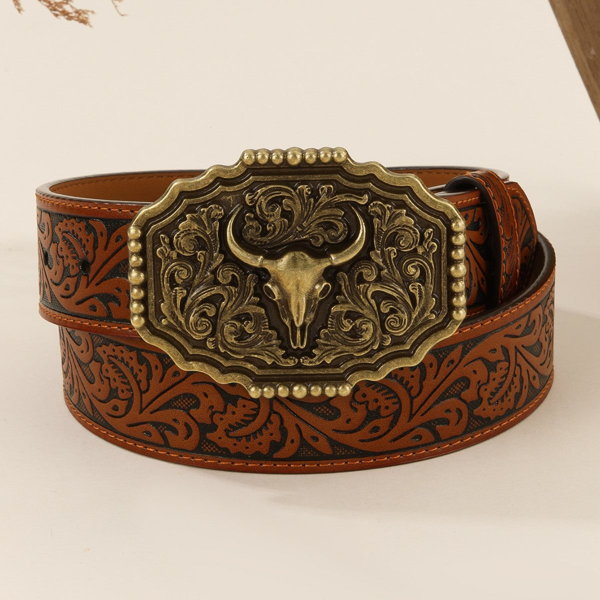 Fashion Personality Western Denim Style Belt Chocolate GlamzKart