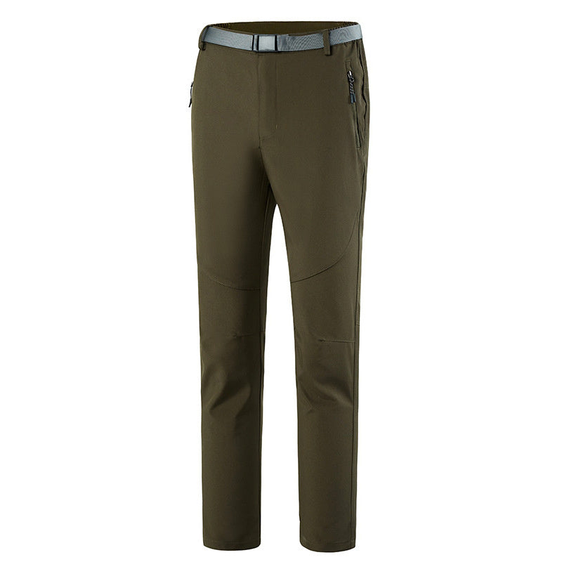 High Elastic Quick-drying Outdoor Climbing Pants Elastic 1923 regular military green GlamzKart
