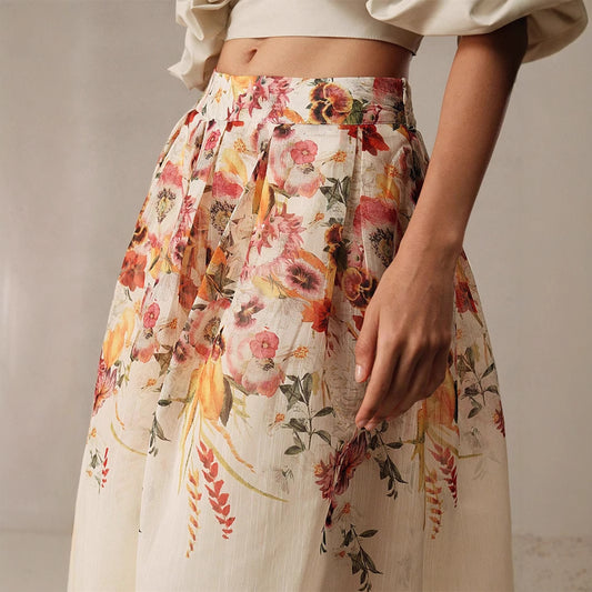 Gorgeous Elegant Bamboo Digital Printed Skirt GlamzKart
