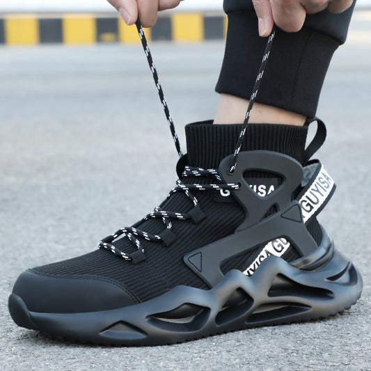 Men's Breathable And Smash-resistant Anti-seepage Steel Toe Cap Work Shoes GlamzKart