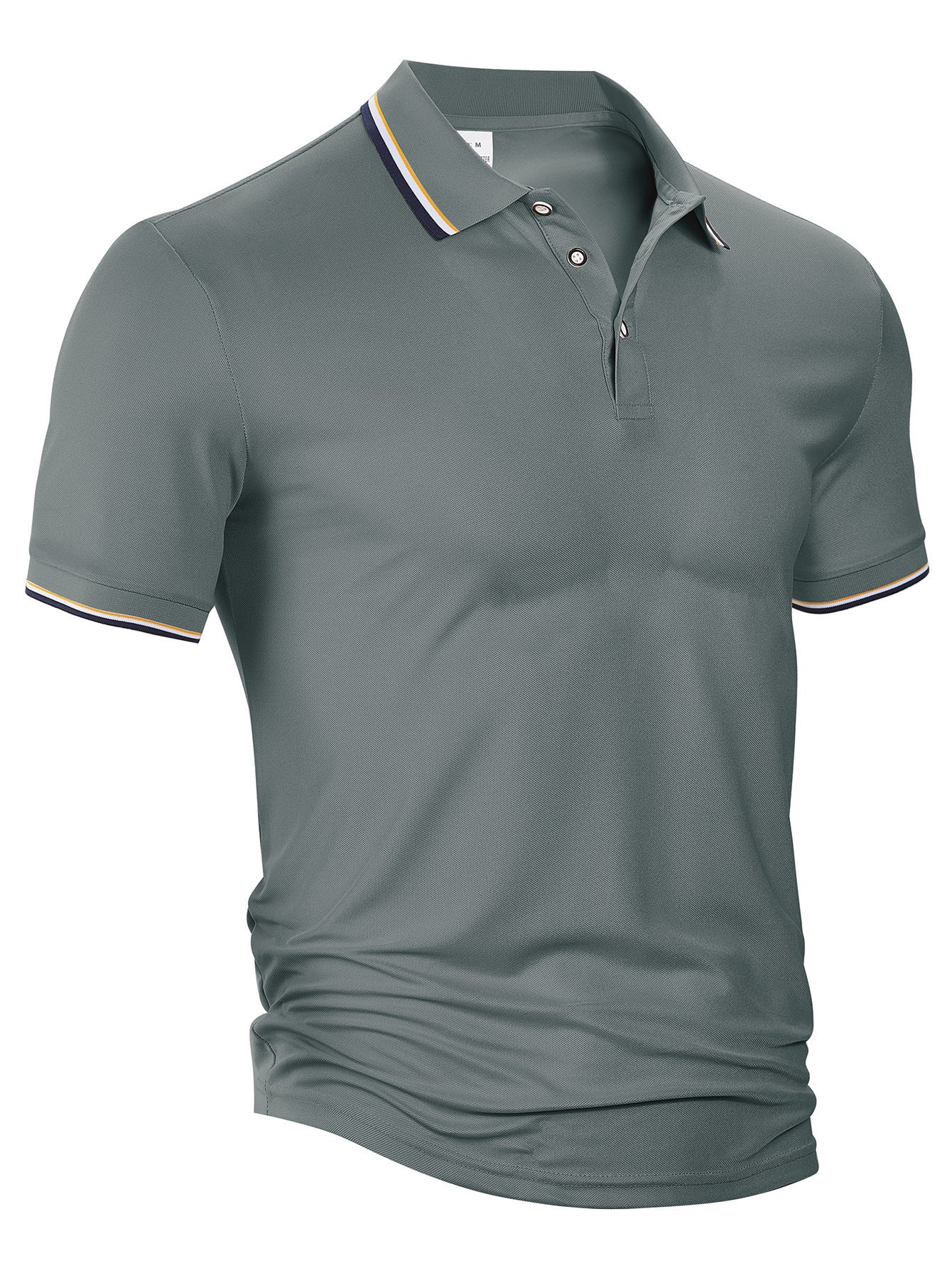 Summer Loose Lapels Short Sleeve Men Gray GlamzKart