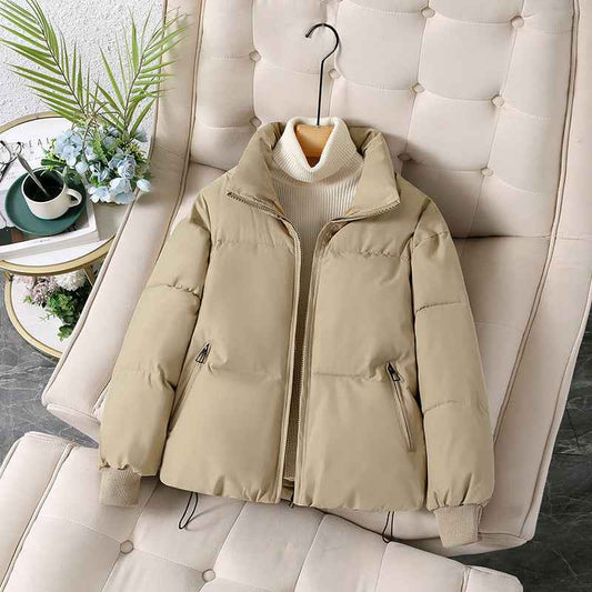 Thickened Cotton Clothing Cotton Coat Women's Korean-style Loose Lapel