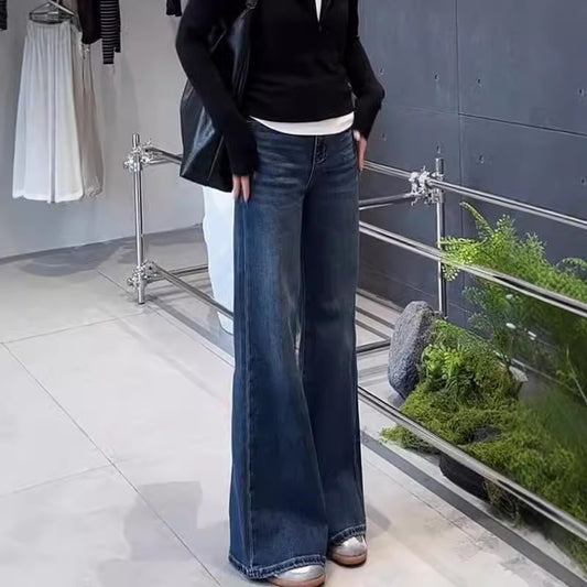 Plus Size Women's High Waist Elastic Straight Skinny Jeans GlamzKart