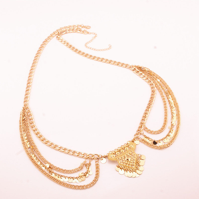 Ladies Tassel Stylish Beach Leisure Waist Decorations Gold GlamzKart