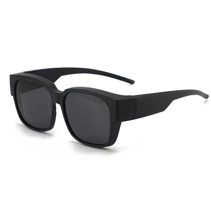 Reflective Lenses Myopia Special Sun Glasses Men Matte Black GlamzKart