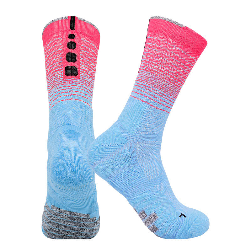 Professional Cycling Socks Running Sports Men Socks Blue And Pink Adult Style GlamzKart