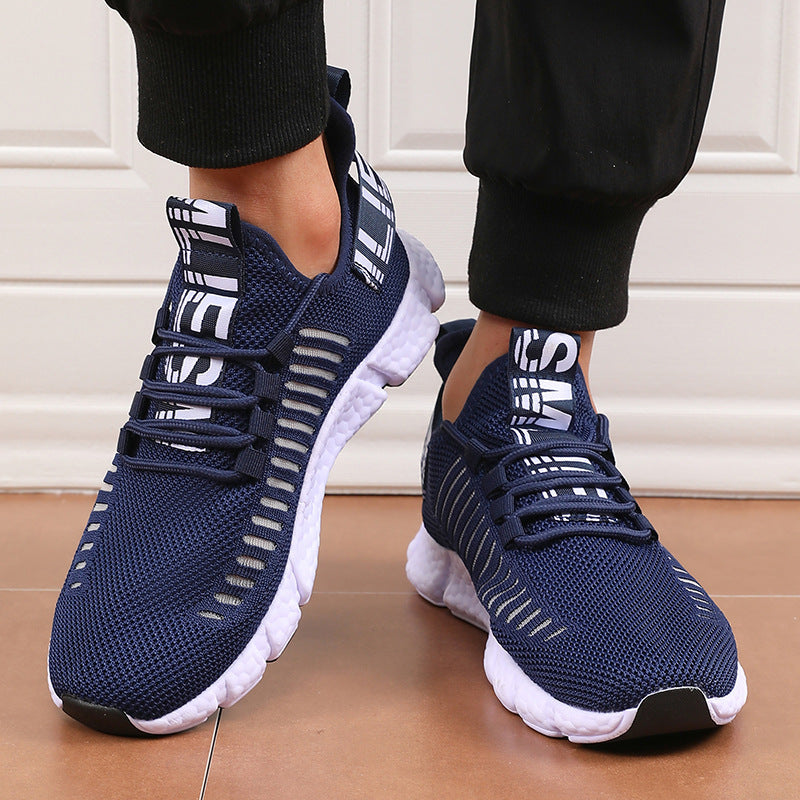 Couple's Breathable Casual Sneaker Hollow Running 8402 Dark Blue GlamzKart